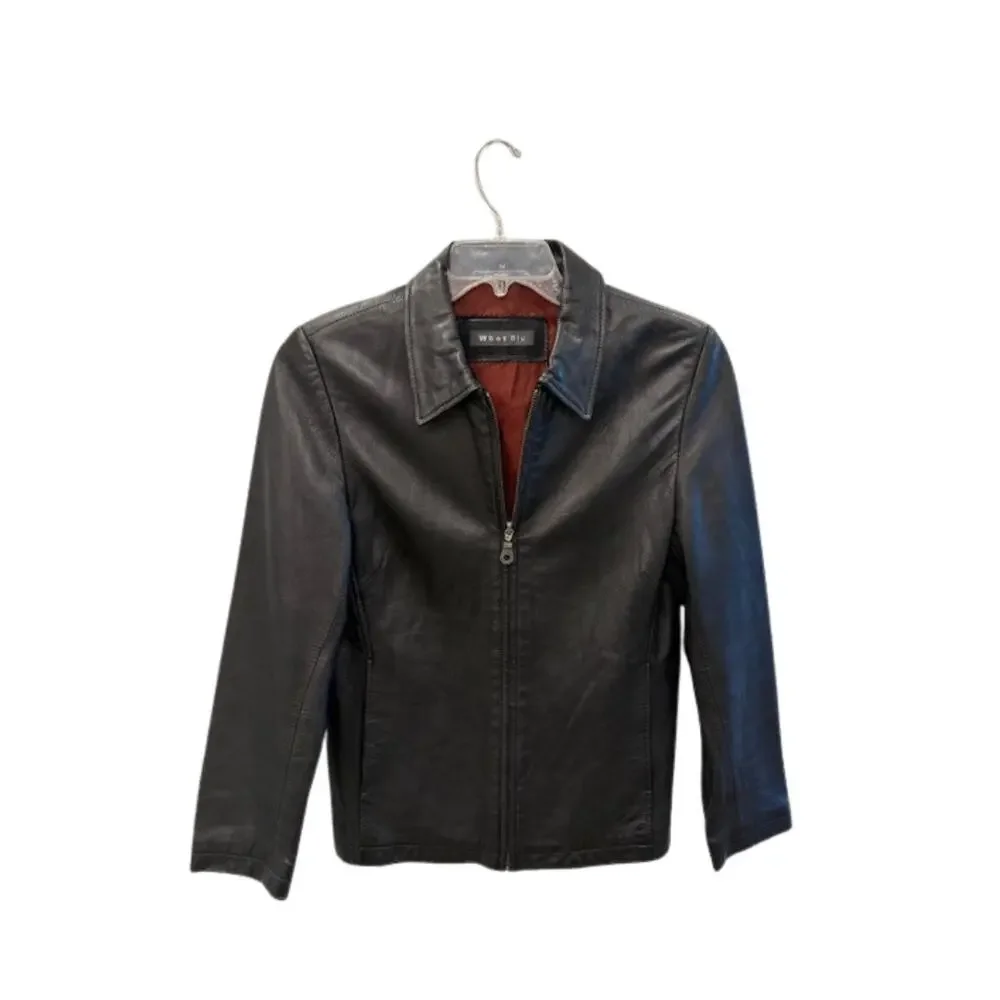 Whet Blu Black Leather Jacket Women’s Medium | Classic Stylish Outerwear - Picture 4 of 13